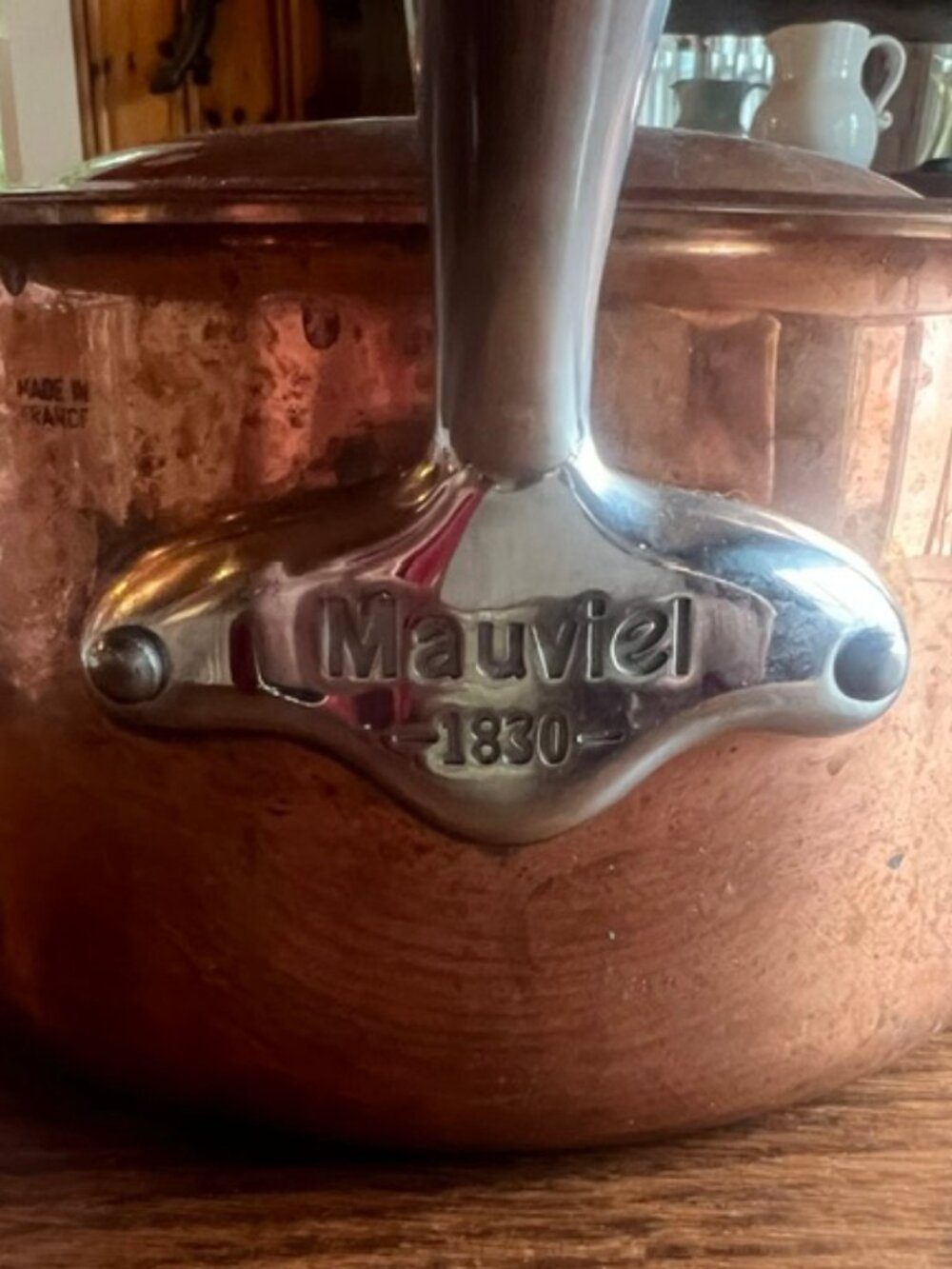 Mauviel 1830 Copper Saucepan with Lid Made in France 8.5”